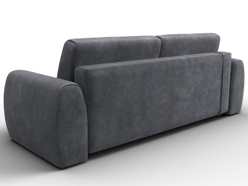 Диван прямой Лига-115 НПБ, Велюр, BRUT 16 темно-серый