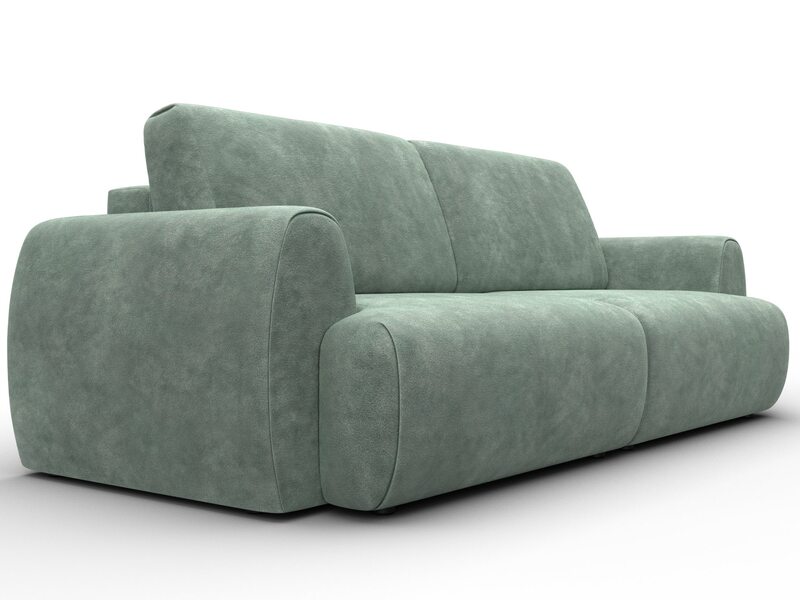 Диван прямой Лига-115 НПБ, Велюр, BRUT 08 зеленый