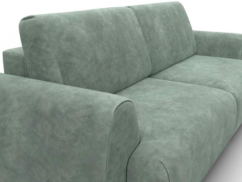 Диван прямой Лига-115 НПБ, Велюр, BRUT 08 зеленый