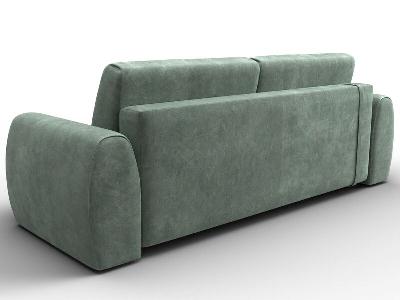 Диван прямой Лига-115 НПБ, Велюр, BRUT 08 зеленый