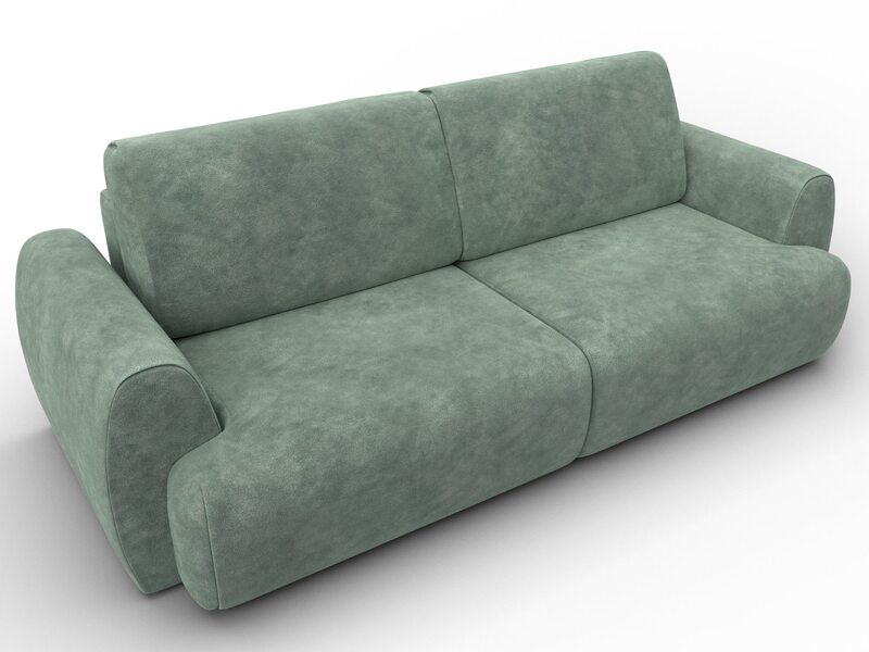 Диван прямой Лига-115 НПБ, Велюр, BRUT 08 зеленый