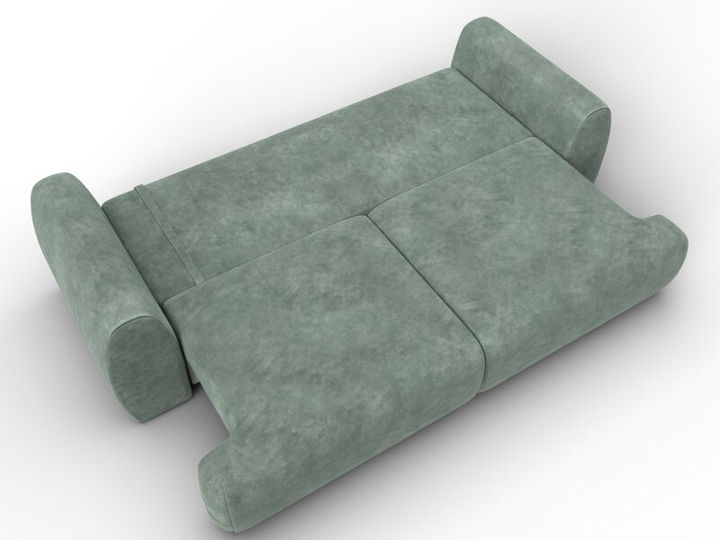 Диван прямой Лига-115 НПБ, Велюр, BRUT 08 зеленый