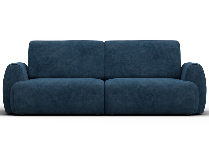 Диван прямой Лига-115 НПБ, Велюр, BRUT 11 синий