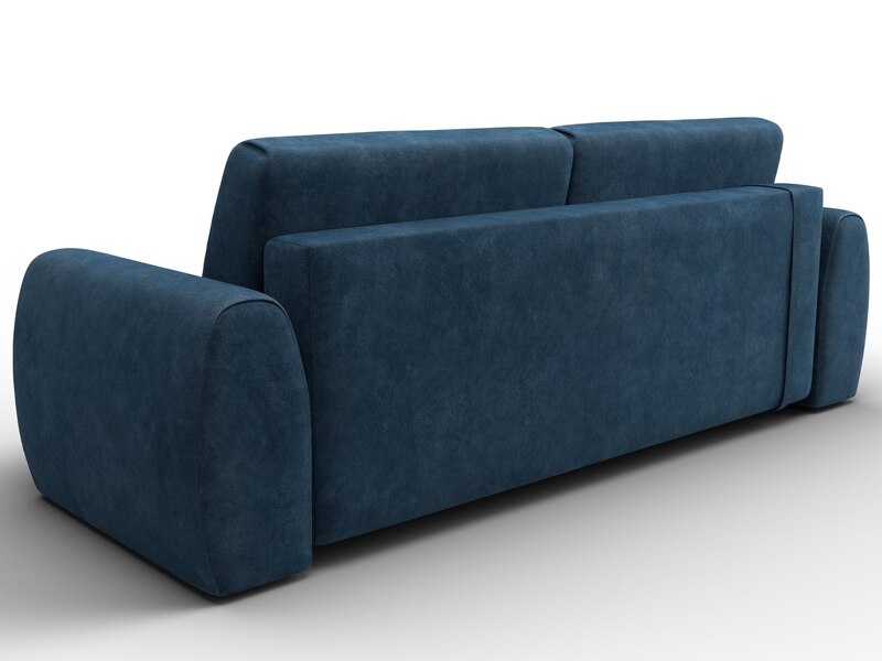 Диван прямой Лига-115 НПБ, Велюр, BRUT 11 синий