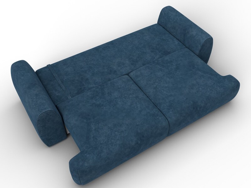 Диван прямой Лига-115 НПБ, Велюр, BRUT 11 синий