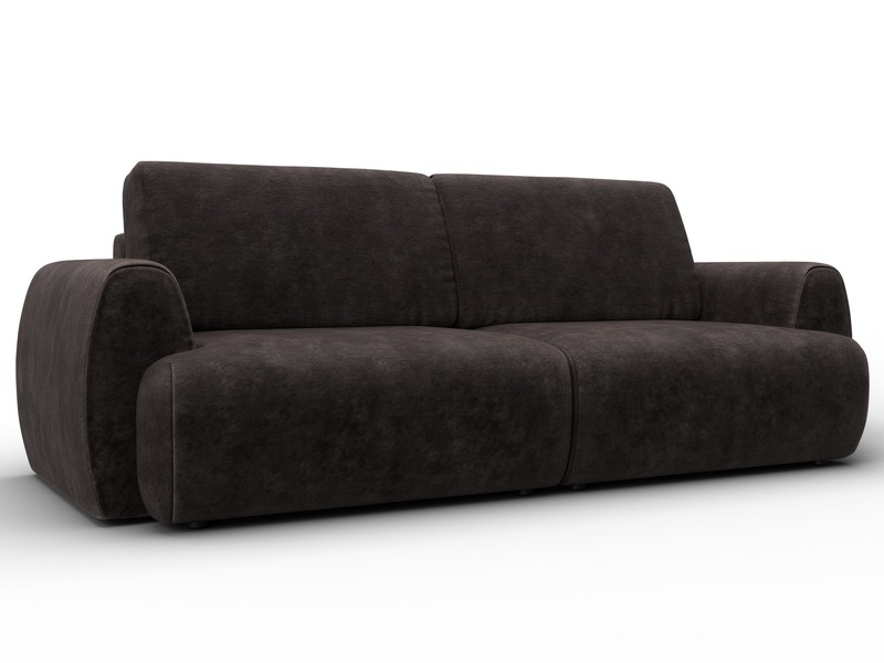 Диван прямой Лига-115 НПБ, Велюр, BRUT 17 коричневый