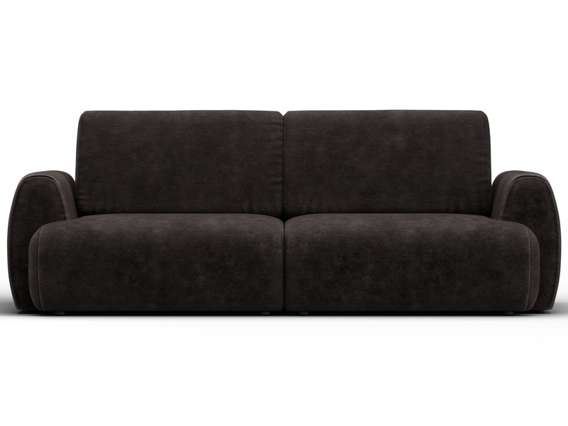 Диван прямой Лига-115 НПБ, Велюр, BRUT 17 коричневый