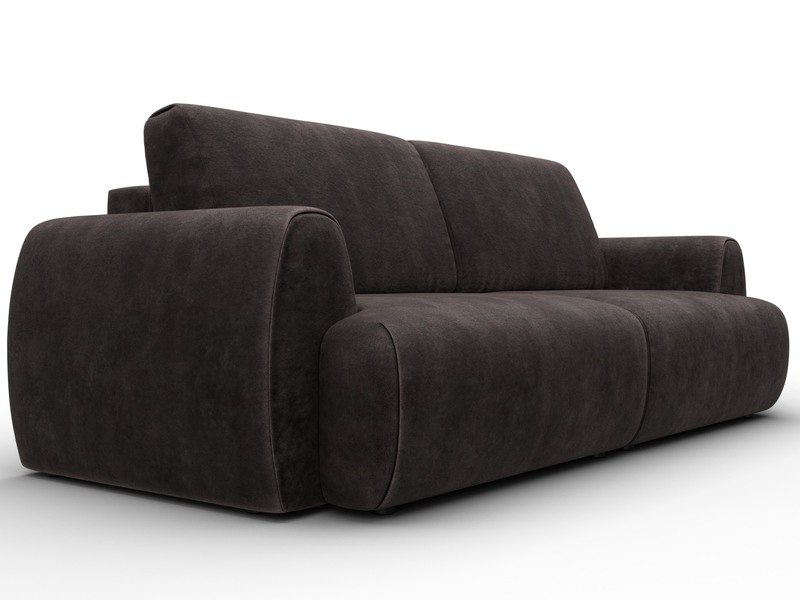 Диван прямой Лига-115 НПБ, Велюр, BRUT 17 коричневый