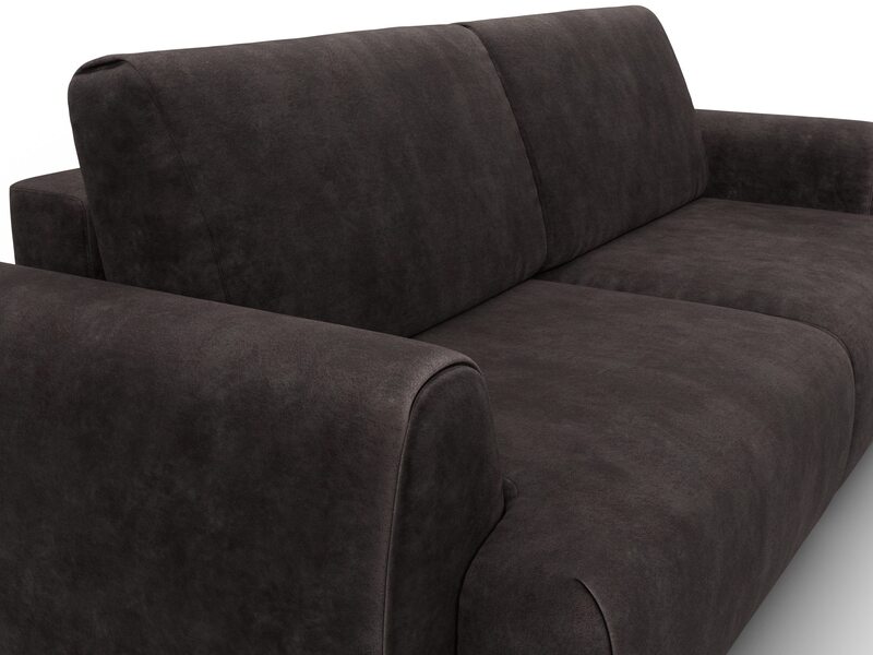 Диван прямой Лига-115 НПБ, Велюр, BRUT 17 коричневый