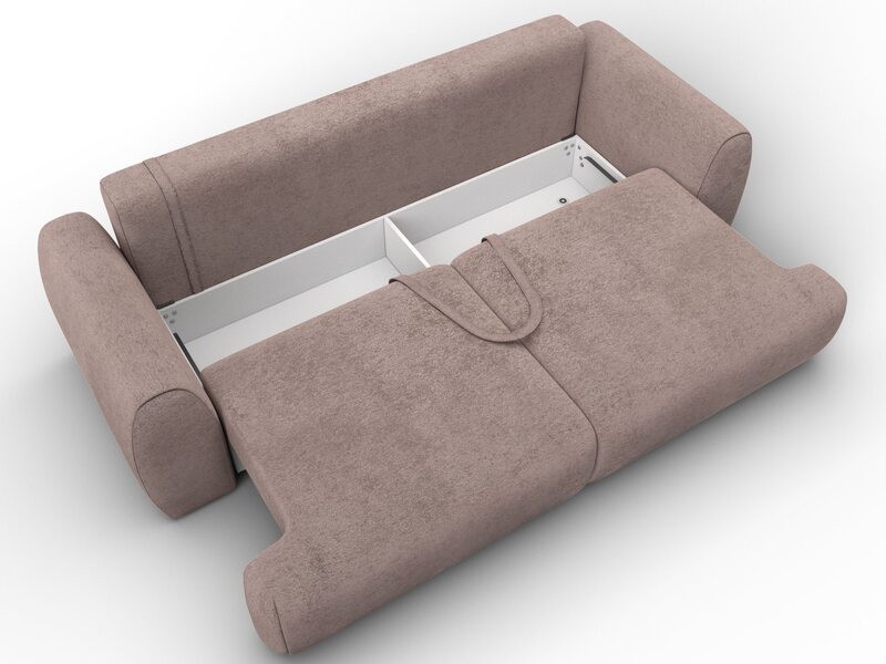 Диван прямой Лига-115 НПБ, Велюр, TOWER 05 бежевый