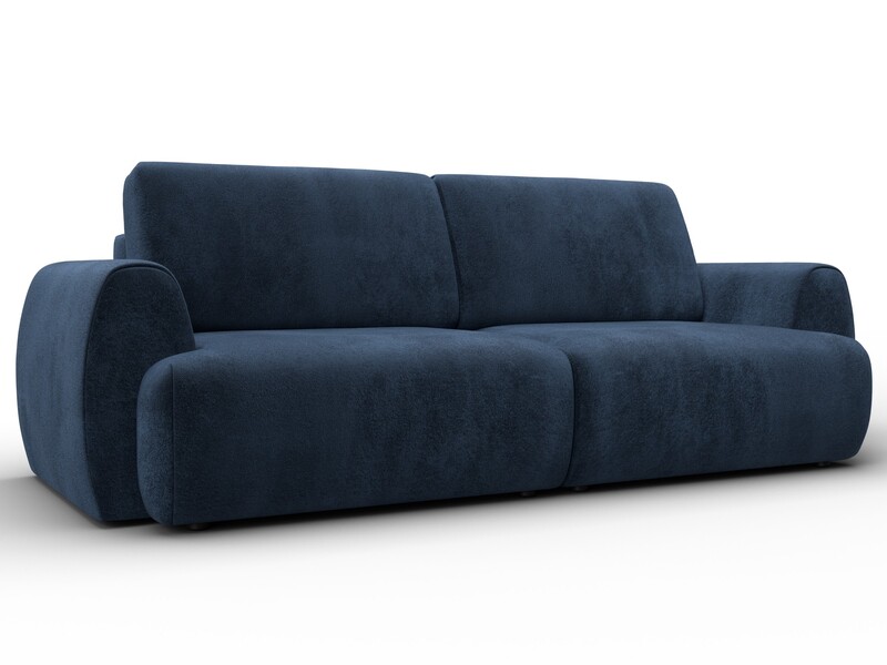 Диван прямой Лига-115 НПБ, Велюр, TOWER 13 синий