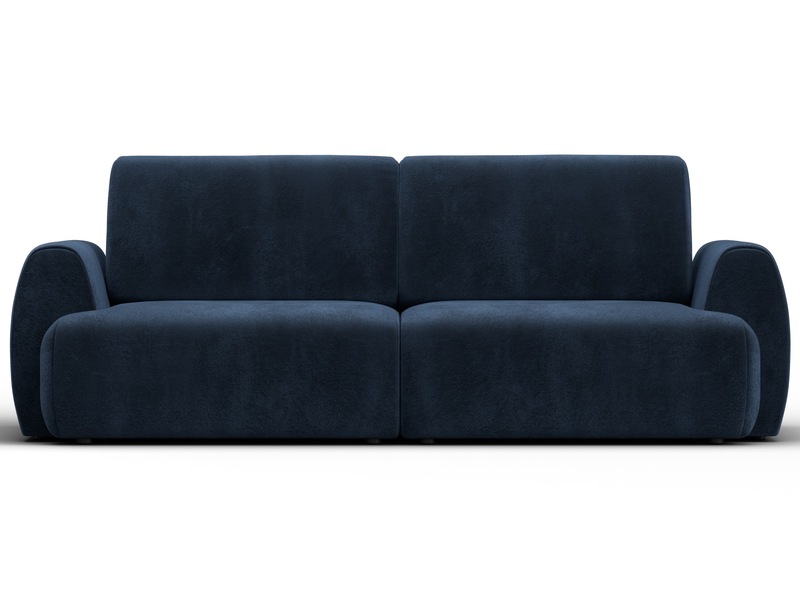 Диван прямой Лига-115 НПБ, Велюр, TOWER 13 синий