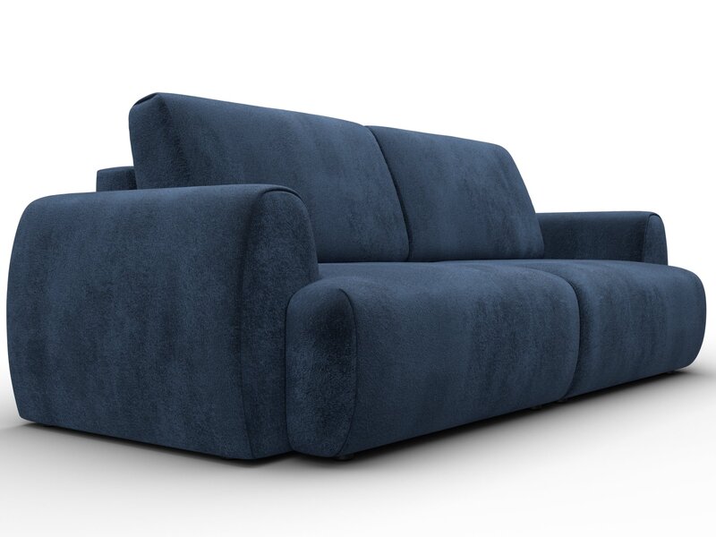 Диван прямой Лига-115 НПБ, Велюр, TOWER 13 синий