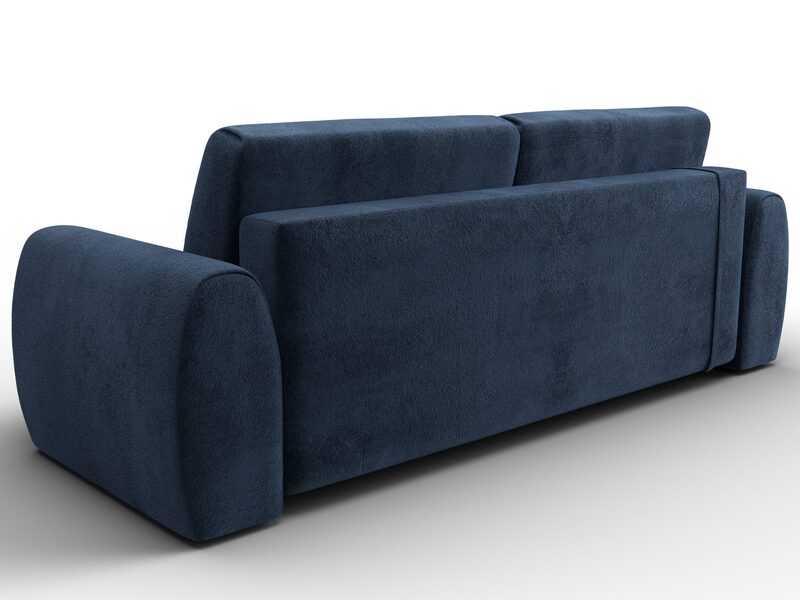 Диван прямой Лига-115 НПБ, Велюр, TOWER 13 синий