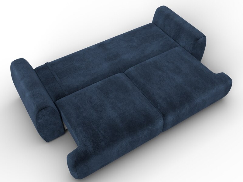 Диван прямой Лига-115 НПБ, Велюр, TOWER 13 синий