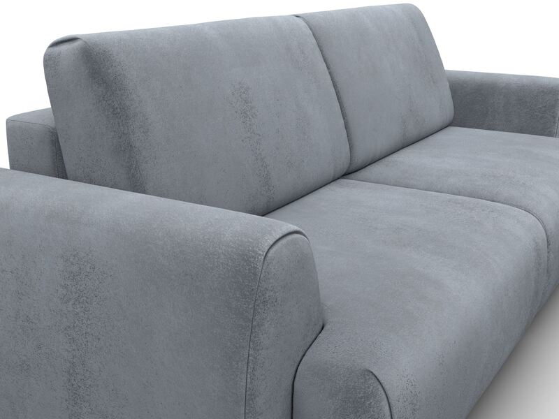 Диван прямой Лига-115 НПБ, Велюр, TOWER 10 серый