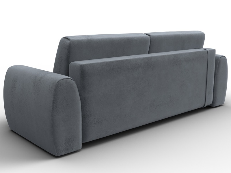 Диван прямой Лига-115 НПБ, Велюр, TOWER 10 серый