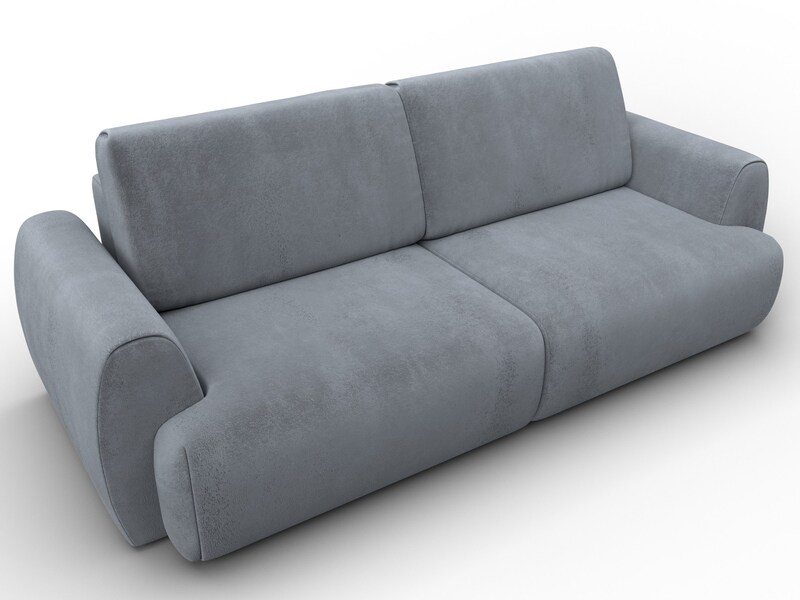 Диван прямой Лига-115 НПБ, Велюр, TOWER 10 серый