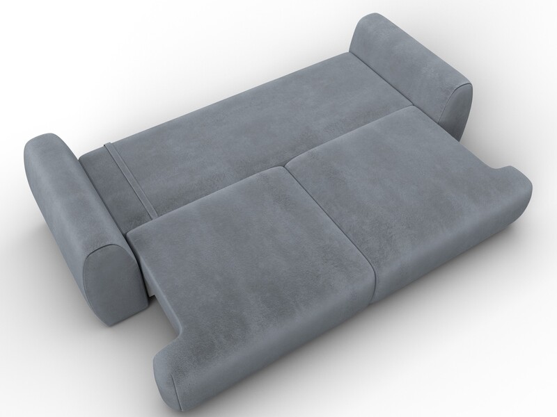 Диван прямой Лига-115 НПБ, Велюр, TOWER 10 серый