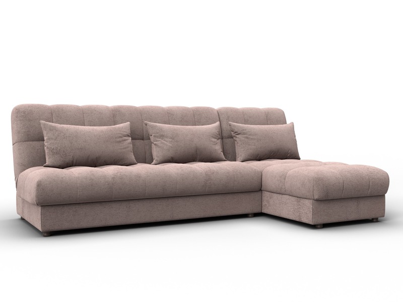 Диван угловой Лига-116 НПБ угол правый, Велюр, TOWER 05 бежевый