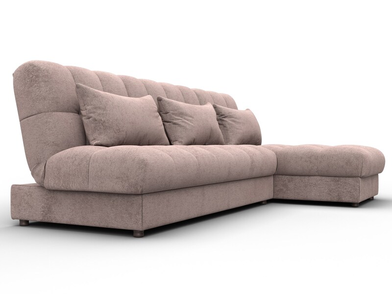 Диван угловой Лига-116 НПБ угол правый, Велюр, TOWER 05 бежевый