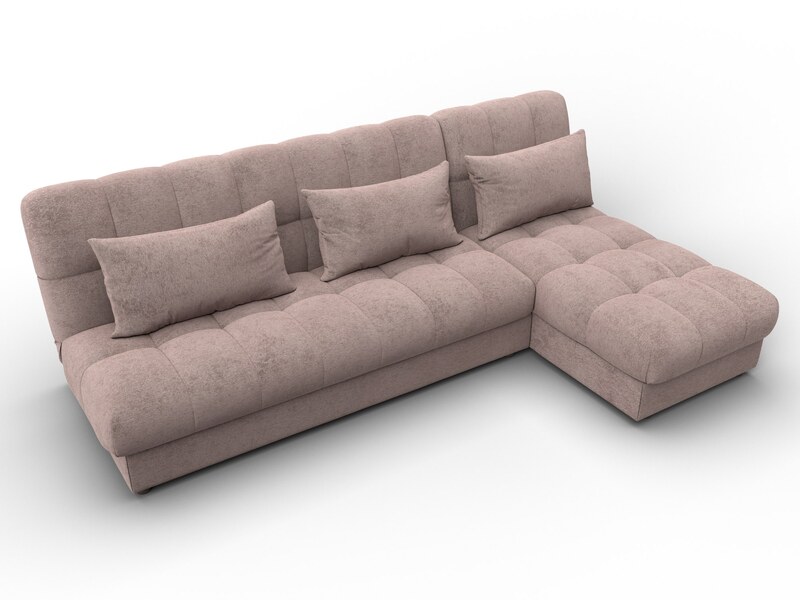 Диван угловой Лига-116 НПБ угол правый, Велюр, TOWER 05 бежевый