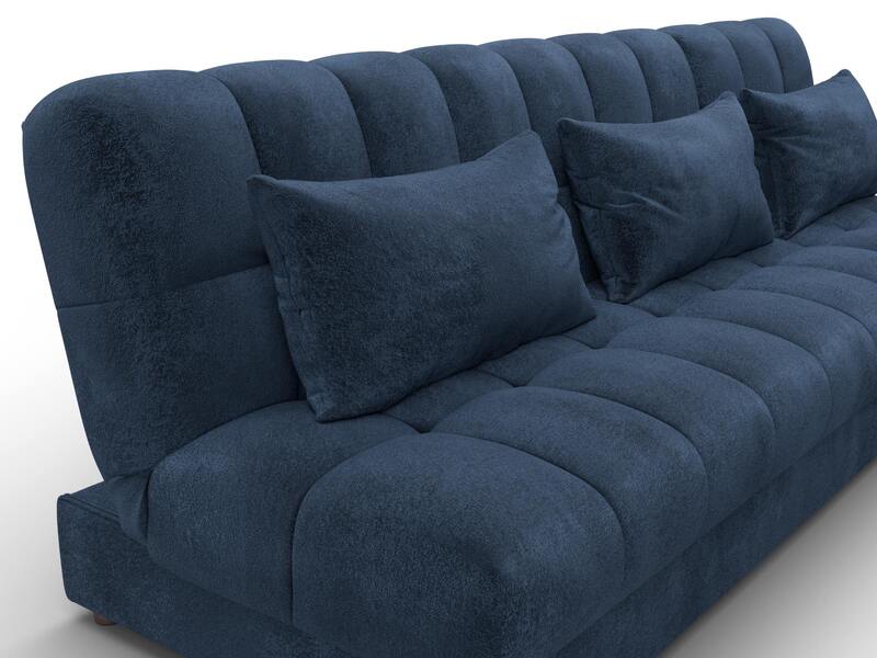 Диван угловой Лига-116 НПБ угол правый, Велюр, TOWER 13 синий
