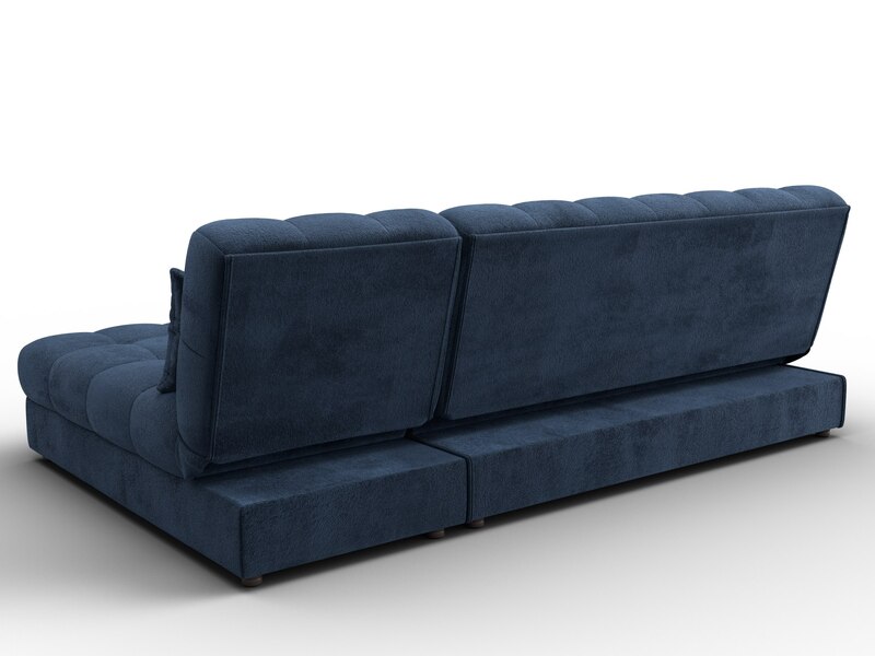 Диван угловой Лига-116 НПБ угол правый, Велюр, TOWER 13 синий