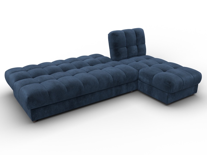 Диван угловой Лига-116 НПБ угол правый, Велюр, TOWER 13 синий