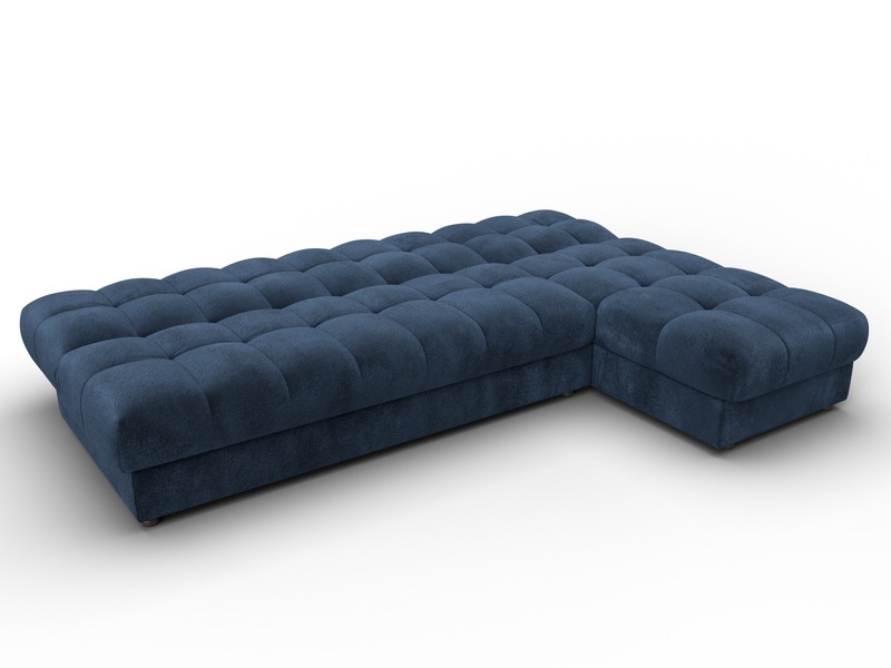 Диван угловой Лига-116 НПБ угол правый, Велюр, TOWER 13 синий