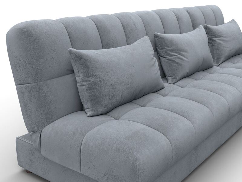 Диван угловой Лига-116 НПБ угол правый, Велюр, TOWER 10 серый