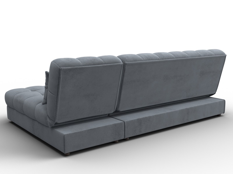 Диван угловой Лига-116 НПБ угол правый, Велюр, TOWER 10 серый