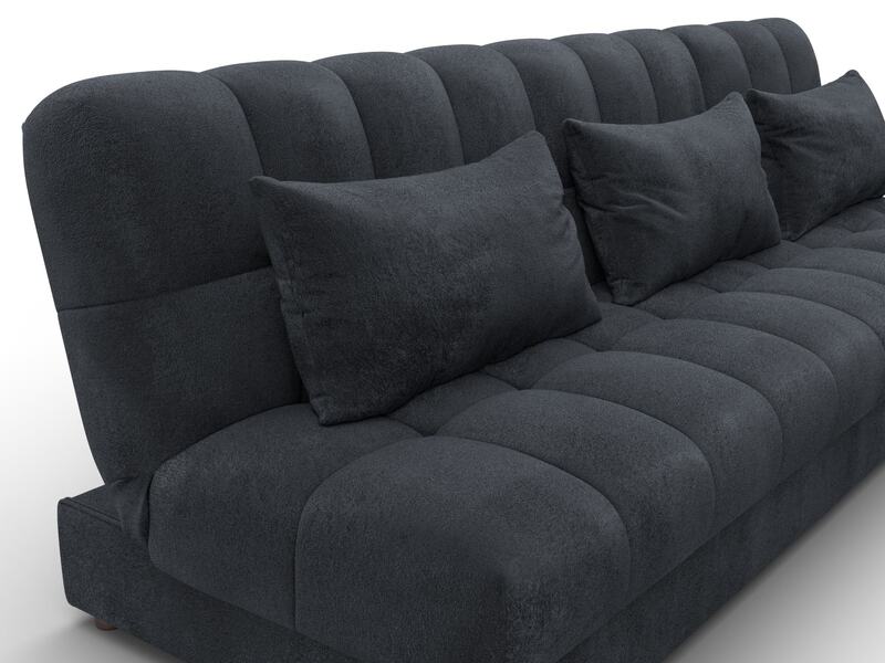 Диван угловой Лига-116 НПБ угол правый, Велюр, TOWER 11 темно-серый