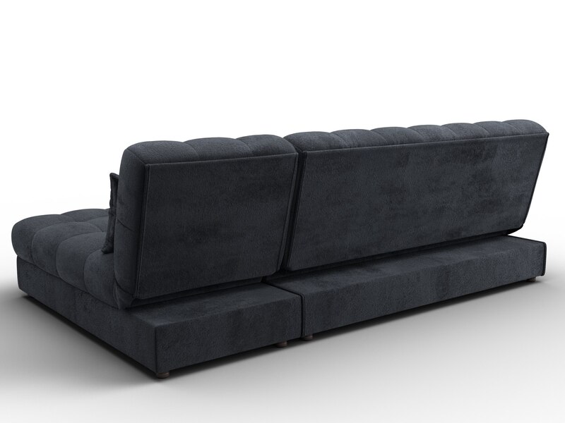 Диван угловой Лига-116 НПБ угол правый, Велюр, TOWER 11 темно-серый