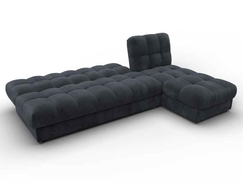 Диван угловой Лига-116 НПБ угол правый, Велюр, TOWER 11 темно-серый