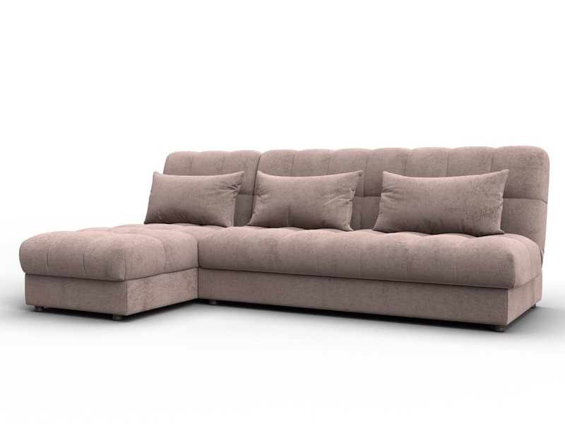 Диван угловой Лига-116 НПБ угол левый, Велюр, TOWER 05 бежевый