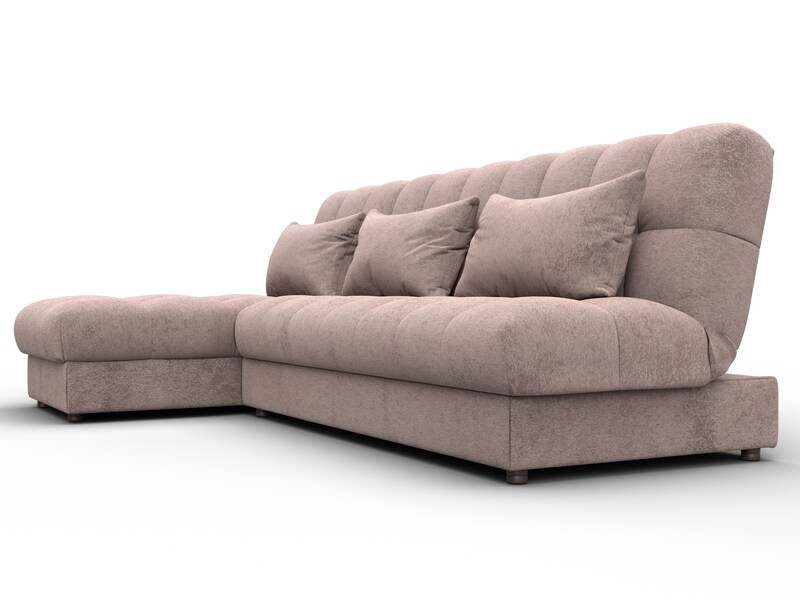 Диван угловой Лига-116 НПБ угол левый, Велюр, TOWER 05 бежевый