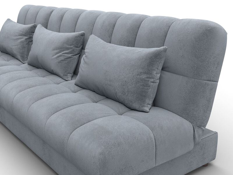 Диван угловой Лига-116 НПБ угол левый, Велюр, TOWER 10 серый