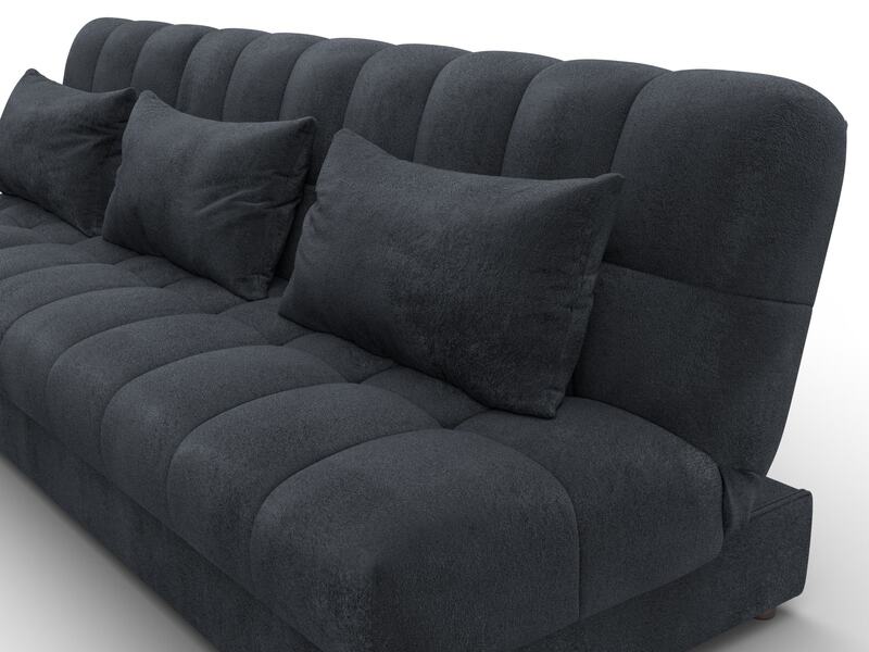 Диван угловой Лига-116 НПБ угол левый, Велюр, TOWER 11 темно-серый