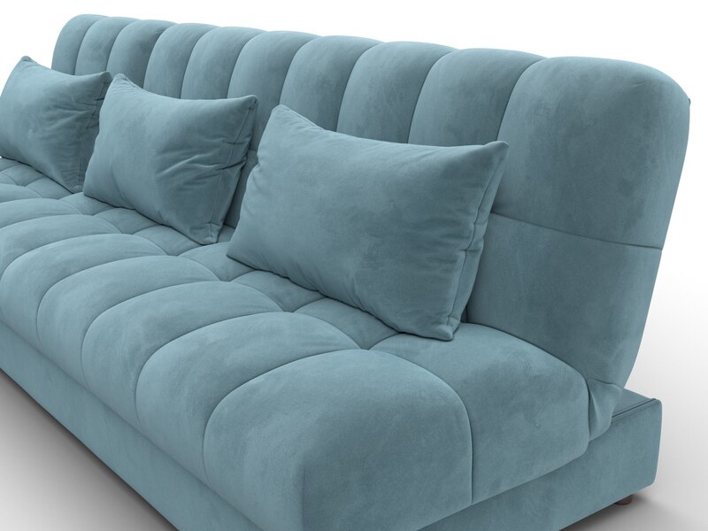 Диван угловой Лига-116 НПБ угол левый, Велюр, SEVEN 113 бирюзовый