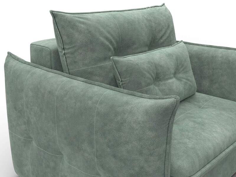 Кресло Лига-100 НПБ, Велюр, BRUT 08 зеленый