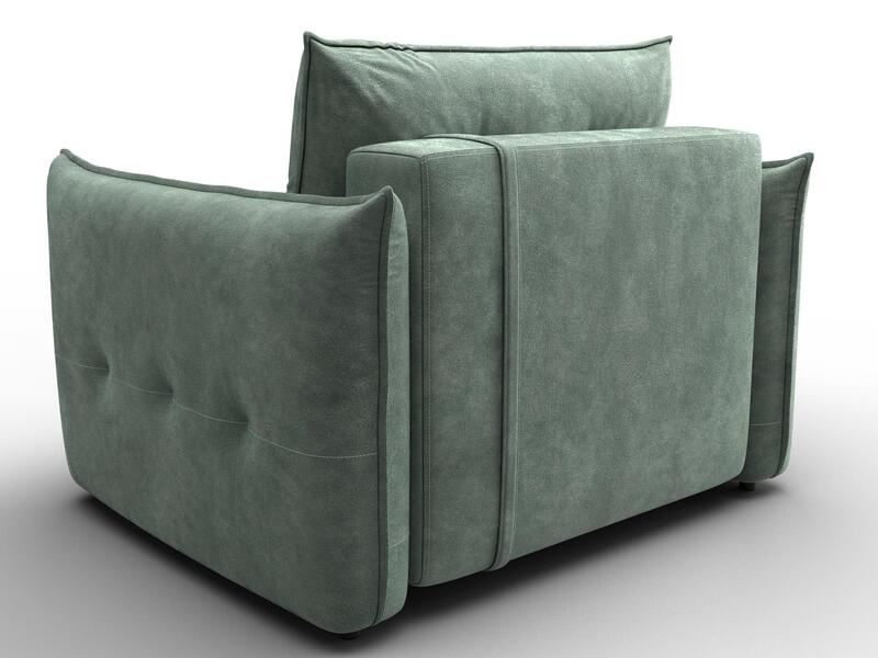 Кресло Лига-100 НПБ, Велюр, BRUT 08 зеленый