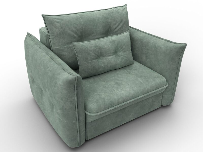 Кресло Лига-100 НПБ, Велюр, BRUT 08 зеленый