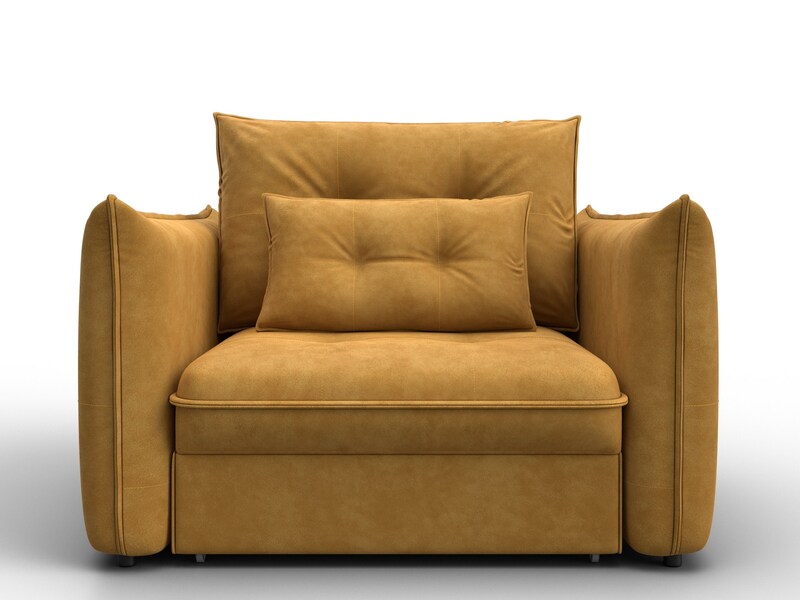 Кресло Лига-100 НПБ, Велюр, BRUT 10 желтый