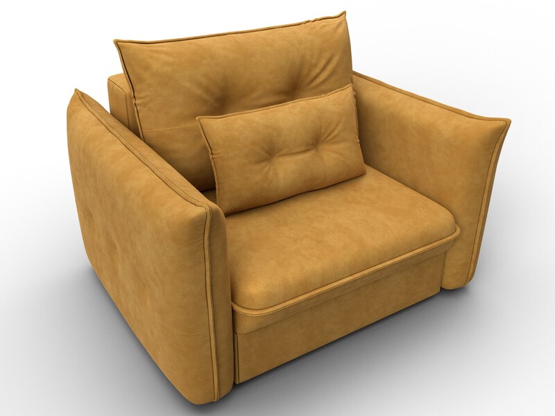 Кресло Лига-100 НПБ, Велюр, BRUT 10 желтый