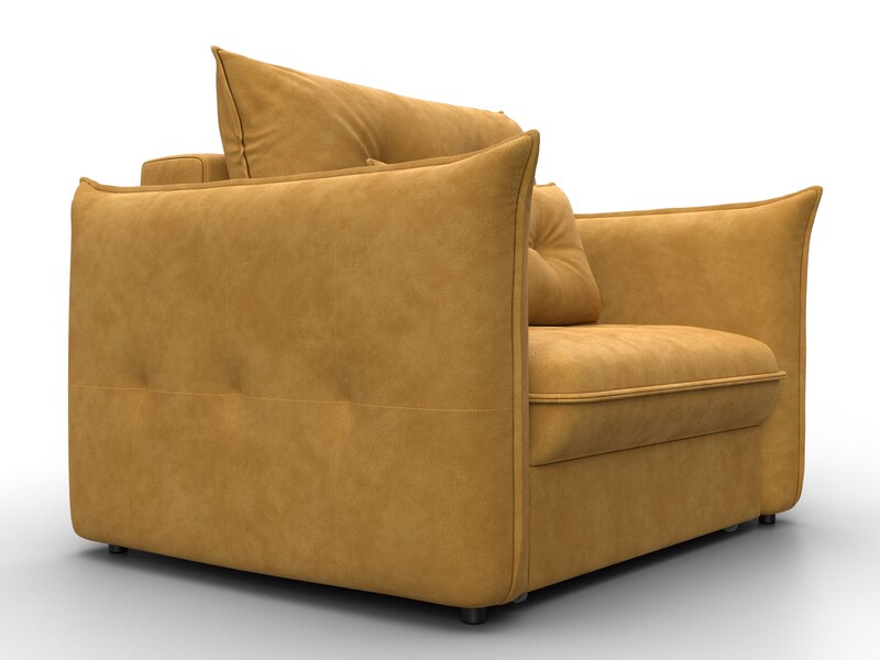 Кресло Лига-100 НПБ, Велюр, BRUT 10 желтый