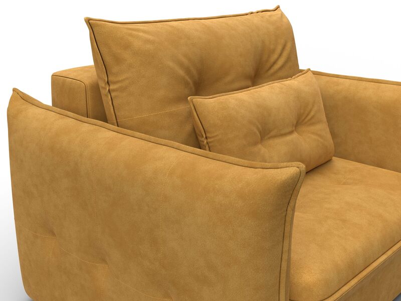 Кресло Лига-100 НПБ, Велюр, BRUT 10 желтый