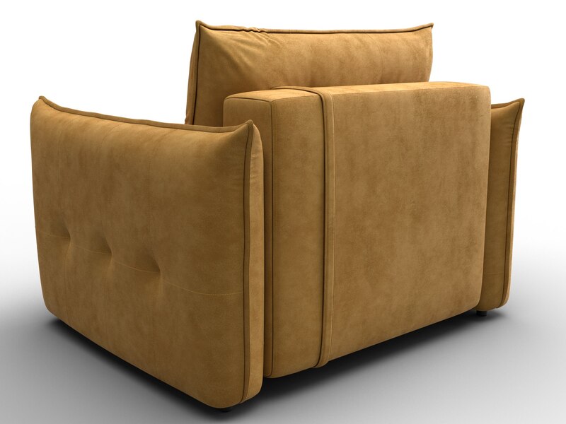 Кресло Лига-100 НПБ, Велюр, BRUT 10 желтый