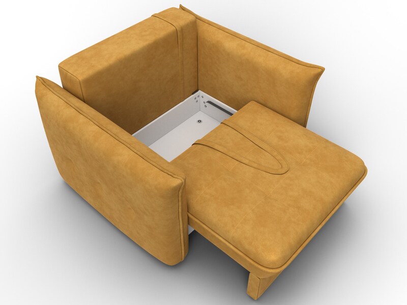 Кресло Лига-100 НПБ, Велюр, BRUT 10 желтый