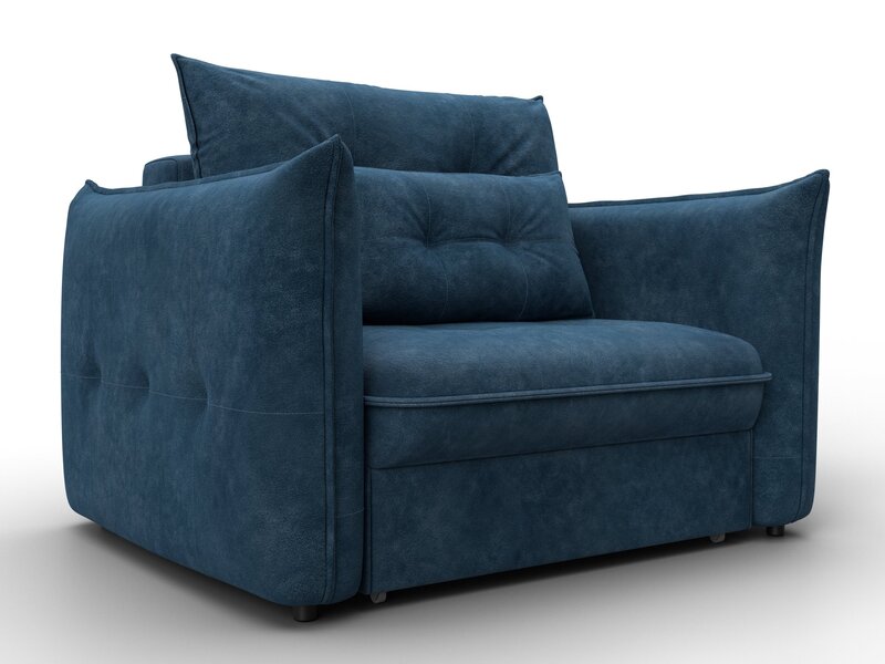 Кресло Лига-100 НПБ, Велюр, BRUT 11 синий